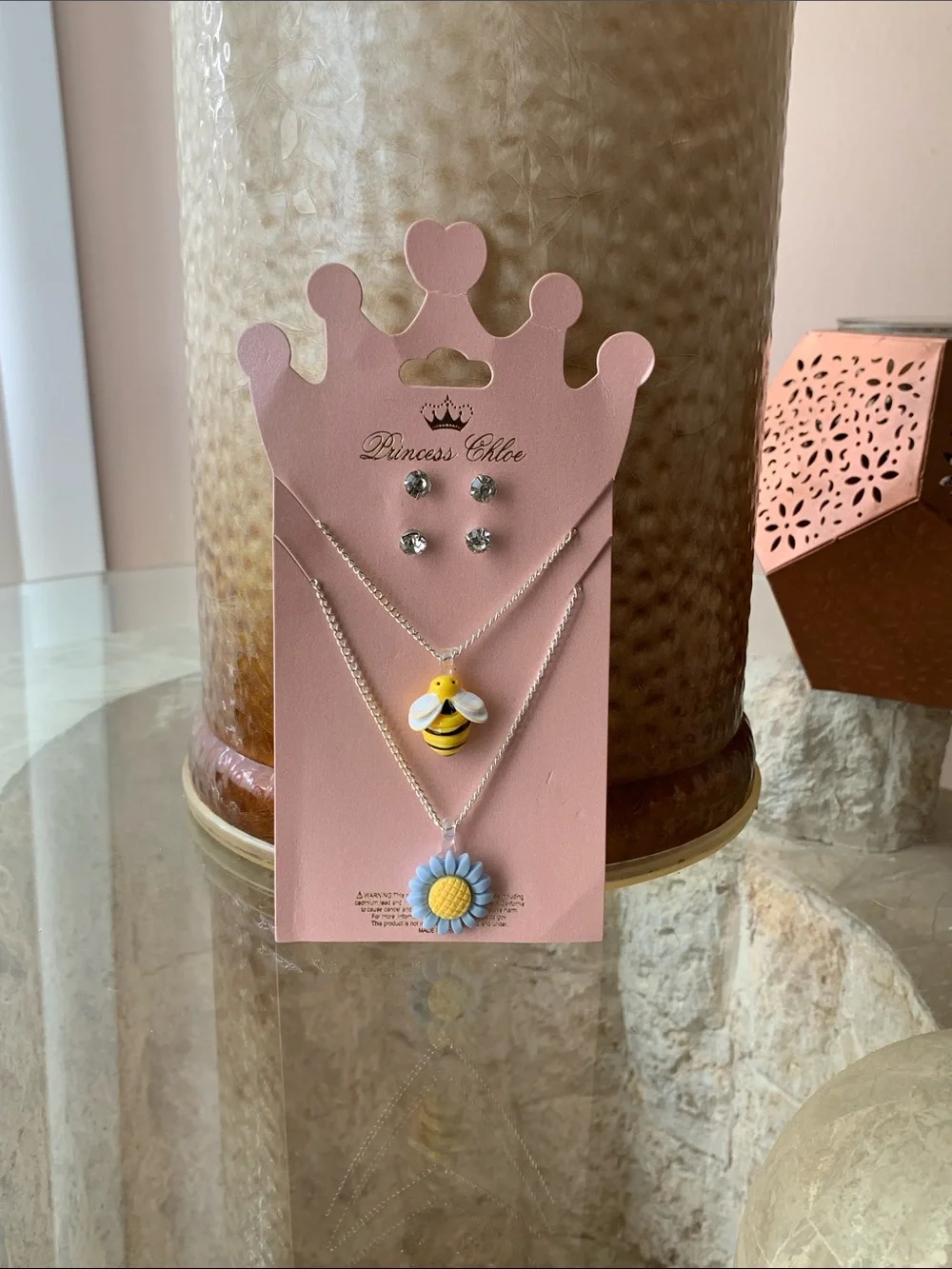 Kids' Bee and Daisy Necklace & Earring Set
